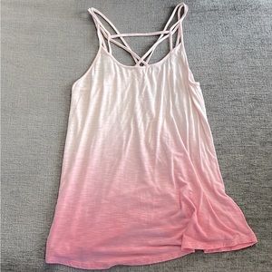 Like New Soft & Sexy American Eagle Pink Ombré Tank Top